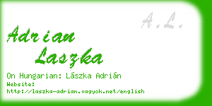 adrian laszka business card